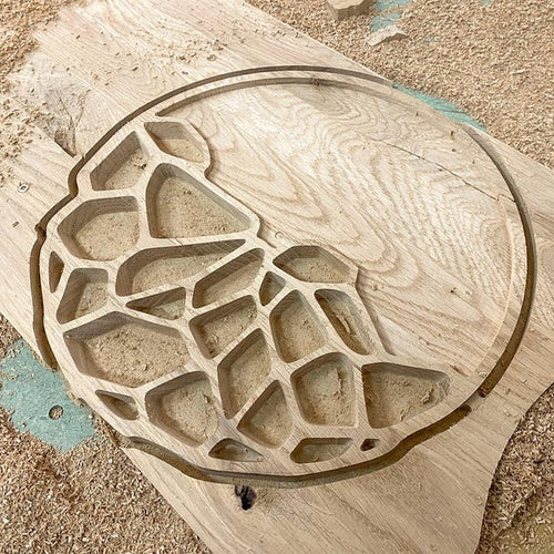 Futuristic Organic Wall Clock –  14 inch Rustic Decor Metal (Copy)