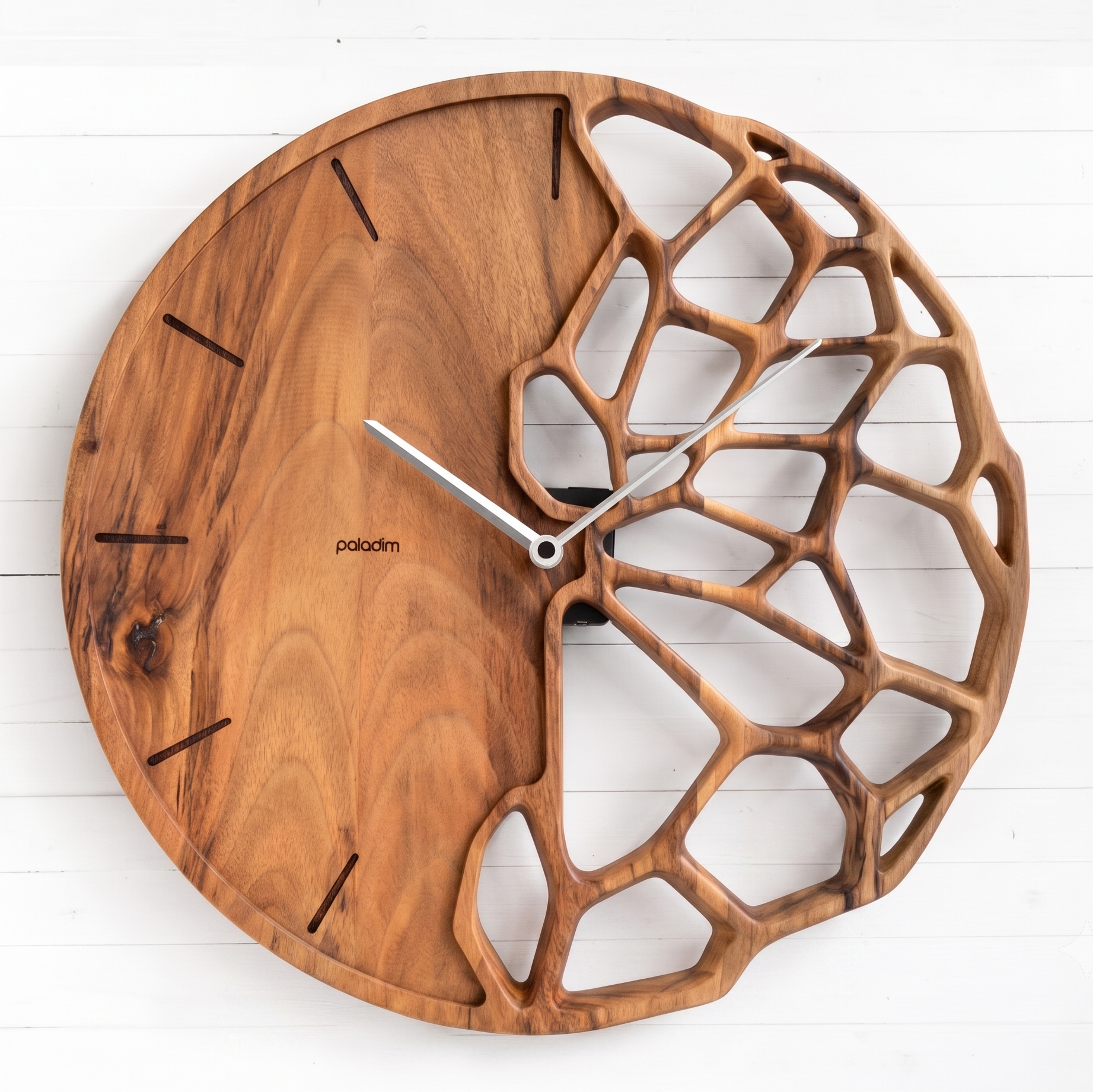 Futuristic Organic Wall Clock –  14 inch Rustic Decor Metal (Copy)